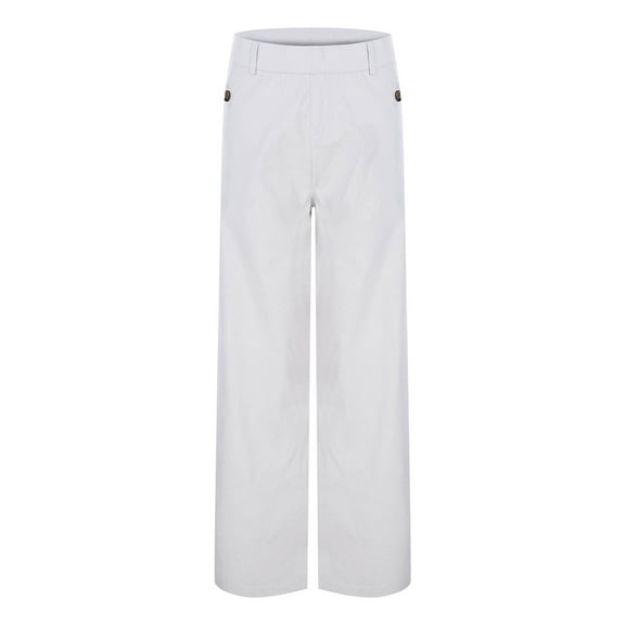 Summer Pants Women Women's Versatile Micro Flared Pants Casual Slim Fit And Drape Feeling Suit Large for Women Womens Travel Pant Casual Trouser with Pocket Leather for Womens Fashion Clothes White S