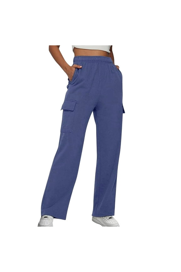 Summer Pants for Women Wool Casual Pants Women High N Winter Run Casual Wide Leg Pant Beach Wear Womens Patterned Work Athletic Formal High Waist Stretch Wo Blue M