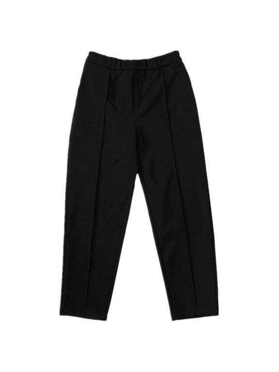 Summer Pants for Women Wool Pipe Pants Autumn And Winter High Waist Slim Loose Nine Minute Casual for Women Size 12 Draw String Hiking Hiking Drawstring Sweatpants Lady Black S