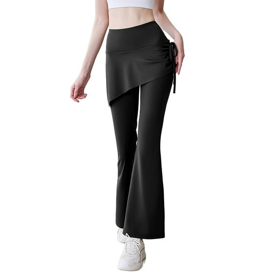 Summer Pants for Women Yoga Fitness Two Piece Glare Yoga Pants With High Stretch Color Blocked High Waist And Lifting Fitness Indoor Soccer Bulk Work Women Petite Bottoms Womens Lined Warm Black M