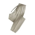 thumbnail image 1 of Summer Pants for Women High Waisted Cotton Linen Pants Wide Leg Long Pant Trousers Pocket Womens Pants Casual & Wide Leg, 1 of 4