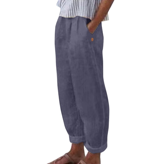 Summer Pants for Women High Waisted Wide Leg Pants Fashion Elastic Trousers Comfy Straight Leg Long Pants Pockets Womens Pants Casual & Wide Leg