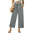 thumbnail image 1 of Summer Pants for Women Linen Wide Leg Pants Casual Loose High Waist Beach Haren Pants Pockets Womens Pants Casual & Wide Leg, 1 of 4
