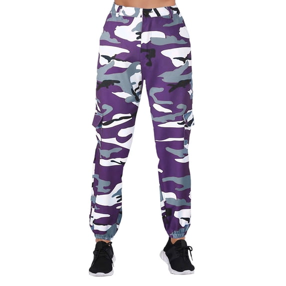 Summer Pants for Women Pants Cargo Trousers Camouflage Pants Elastic Waist Casual Multi Outdoor Jogger Pants Pocket Womens Pants Casual & Wide Leg