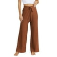thumbnail image 1 of Summer Pants for Women Rib Knit Wide Leg Pants Elastic Waist Casual Sweater Pants Womens Pants Casual & Wide Leg, 1 of 3