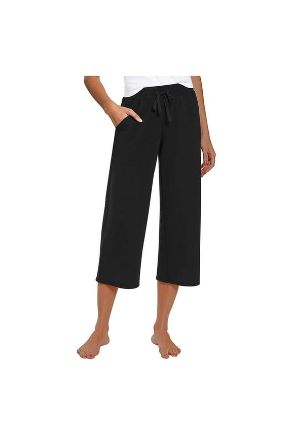 Summer Pants for Women Utility Pants Women Draw String Dress Mom Cool Leggings for High Waist Pencil Work Straight Leg Dress Shirts Track Black M