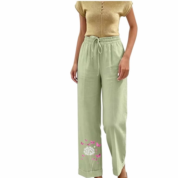 Summer Pants for Women,Women Pants Summer 2026 High Waist Comfy Solid Color Slacks Lightweight Casual Loose Trousers with Pockets
