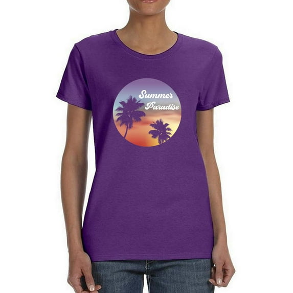 Summer Paradise Chill Sign T-Shirt Women -Smartprints Designs, Female Medium