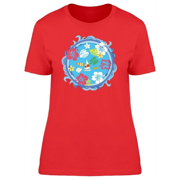 Summer Paradise Doodles Tee Women's -Image by Shutterstock