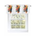 thumbnail image 1 of Summer Parrot Curtain Valances for Windows, Spring Verdant Flower Patterns Kitchen Valance Window Treatment, Light Filtering Block Curtains for Bathroom/Bedroom/Living Room 60'' x 18'', 1 of 9