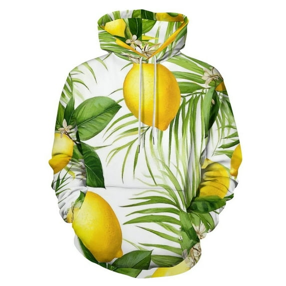 Summer Pattern With Lemon 3D Print Hoodie Men Women Autumn Thin Pullover Sweatshirt Vintage Streetwear Tops