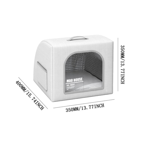 Summer Pet Air Conditioner House - Portable Ice Cooler for Cats and Dogs - Reusable Ice Pack Design for Indoor and Outdoor Comfort - Waterproof, Foldable Pet Sleeping Den