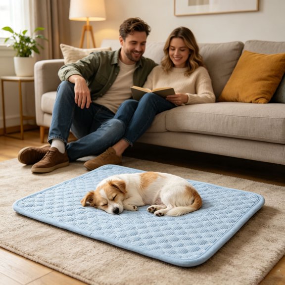 Summer Pet Cool Pad Double-Sided Double-Sided Ice Silk Pet Cooling Mat with Breathable Mesh Bottom Washable Foldable Dog Cat Sleeping Bed Cushion for Small Medium Large Indoor Outdoor Travel