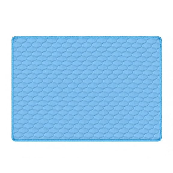 Summer Pet Cooling Mat Soft Ice Gel Pad for Dogs Cats All Season Comfortable Indoor Sleeping Bed Furniture Protector Sky Blue