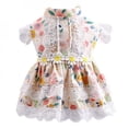 thumbnail image 1 of Summer Pet Floral Princess Dress For Dog Skirt Summer Sweet Lace Princess Dog Casual Short Sleeve Dresses York Clothes For Puppy, 1 of 6