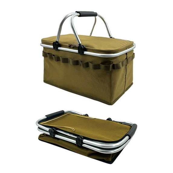 Summer Picnic Savings Items Clearance! Amvlyk Foldable food Cooler Picnic Box Portable large capacity storage savings bag,suitable for parties,camping,picnics,barbecue,road trip,competition