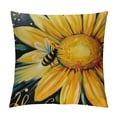 thumbnail image 1 of Summer Pillow Cover Sunflower Bee Decor Farmhouse Seasonal Decorative Throw Pillow Case for Home Sofa Couch, 1 of 5