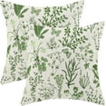 thumbnail image 1 of Summer Pillow Covers 16x16 Inch Set of 2,Olive Green Wild Flower Plant Throw Pillows Case,Seasonal Floral Outdoor Decorative Square Linen Farmhouse Decor Cushion Covers for Home Sofa Bed Couch, 1 of 5