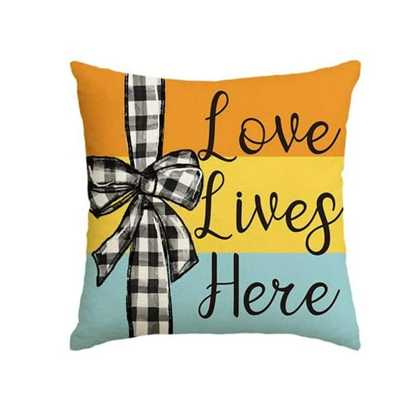 Summer Pillow Covers 18x18 inch Sunflower vases Decor Throw Pillows Covers Outdoor Spring Summer Yellow Stripe Pillow Covers Decor Couch Living Room