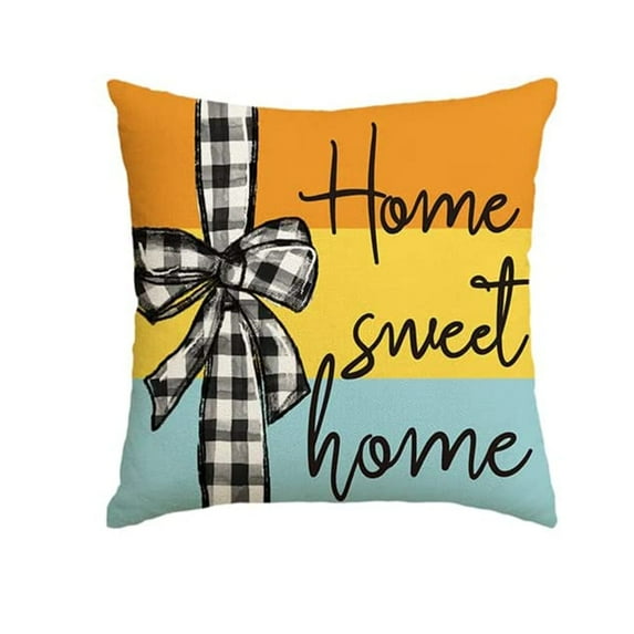 Summer Pillow Covers 18x18 inch Sunflower vases Decor Throw Pillows Covers Outdoor Spring Summer Yellow Stripe Pillow Covers Decor Couch Living Room