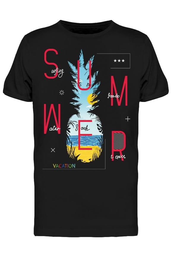 Summer Pineapple Beach T-Shirt Men -Image by Shutterstock, Male x-Large