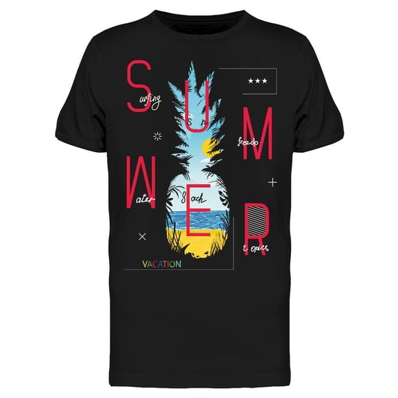 Summer Pineapple Beach T-Shirt Men -Image by Shutterstock, Male x-Large