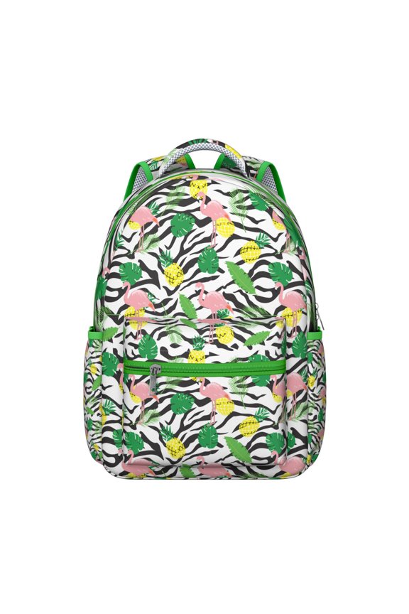Summer Pineapple Lover Backpack - Waterproof & Ergonomic Daypack with Adjustable Shoulder Straps