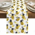 thumbnail image 1 of Summer Pineapple Table Runner - 108 Inch Long, Kitchen Dining Table Runner Dresser Scarves, Tropical Plants Fruit Yellow Grey Blocks Farmhouse Decor for Coffee Tables Wedding Party Banquet, 1 of 8