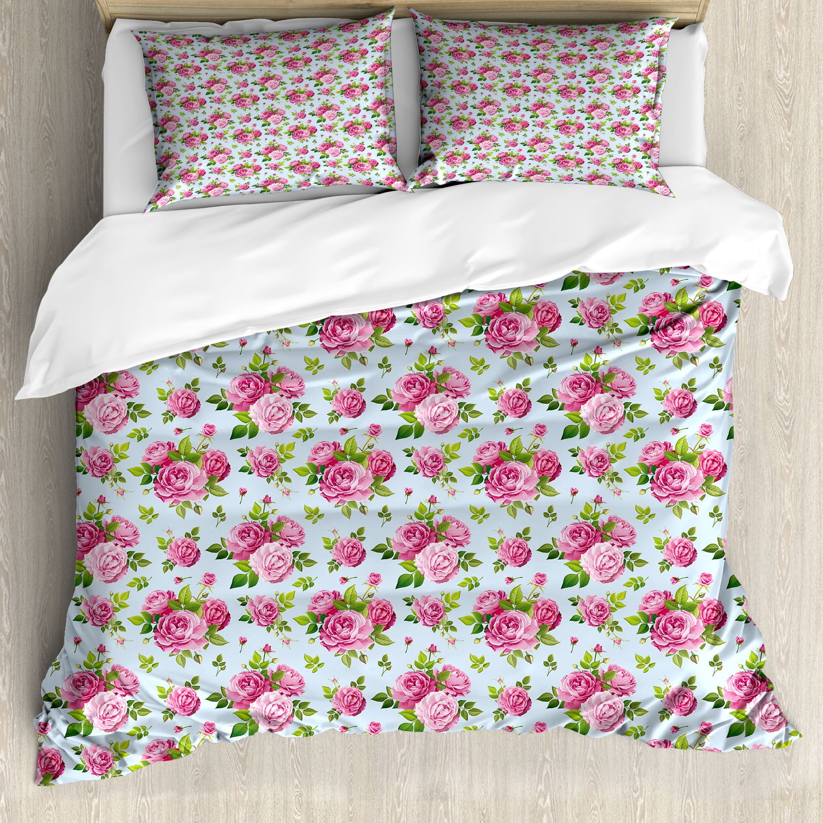 SKY Sunset Blossoms Pink Patterned 300 Thread Count Full \ Queen Duvet Cover