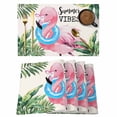 thumbnail image 1 of Summer Pink Flamingo Placemats Set of 12 Beach Tropical Palm Leaves Place Mats Indoor Wipeable Table Mats Washable Cloth Dining Table Placemats for Kitchen Holiday Party Home Decor 13x19 Inch, 1 of 9