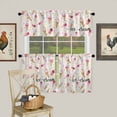 thumbnail image 1 of Summer Pink Ice Lolly Curtain Tier and Valance Set 3 Piece, Colorful Polka Dot 3-inch Rod Pocket Window Tier Curtains Valance for Kitchen Living Room, 1 of 9