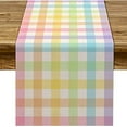 thumbnail image 1 of Summer Plaid Check Table Runner Spring Picnic Holiday Farmhouse Fireplace Kitchen Dinning Room Home Wedding Party Decoration, 1 of 4