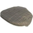 thumbnail image 1 of Summer Plaid Ivy Scally Driver Cap Polyester Flat Hat (Gray / Small), 1 of 3