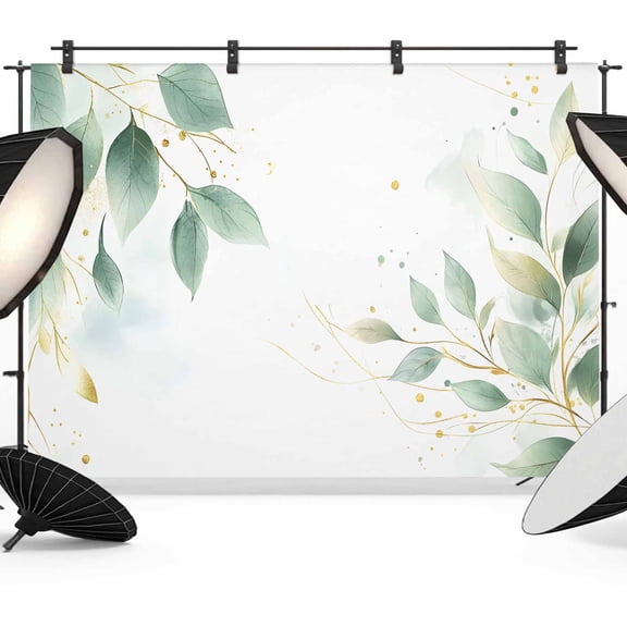 Summer Plant Photography Backdrop 10x8FT, Classic Watercolor Green Leaf Photo Backdrops, Background for Photography Studio Photo Studio Background, Back Drop for Photoshoot