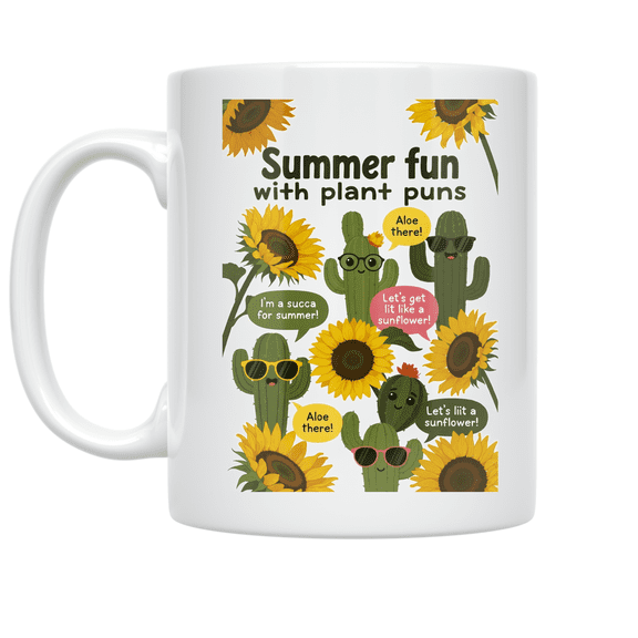Summer Plant Puns - Plant Lady - 11 oz Ceramic Coffee Mug