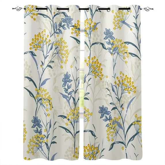 Summer Plant White Flowers Texture Luxury Home Curtains Home Supplies Living Room Bedroom Custom Curtains