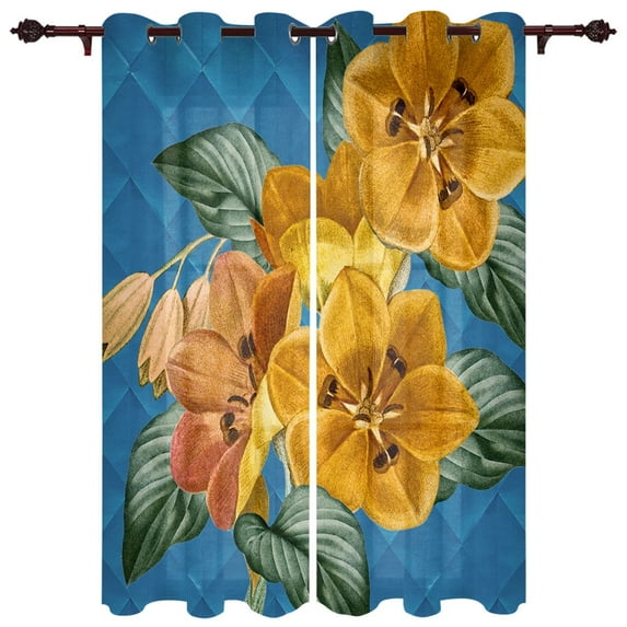 Summer Plant White Flowers Texture Luxury Home Curtains Home Supplies Living Room Bedroom Custom Curtains