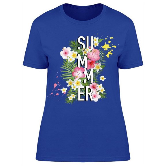 Summer Plants And Flowers T-Shirt Women -Image by Shutterstock, Female Small