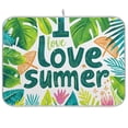 thumbnail image 1 of Summer Plants Leaves Dish Drying Mat Dish Drainer Rack Mats Water Absorbent Non-Slip Easy Clean Heat Resistant for Kitchen Counter, 1 of 8