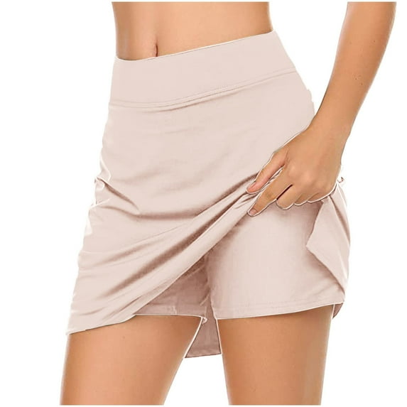 Summer Plus Size 2 in1 Running Shorts for Womens 2025 High Waist Fashion Solid Color Fake Two Piece 2 in1 Running Pants 3/4 Shorts
