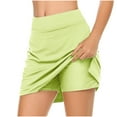 thumbnail image 1 of Summer Plus Size 2 in1 Running Shorts for Womens 2025 High Waist Fashion Solid Color Fake Two Piece 2 in1 Running Pants 3/4 Shorts, 1 of 8