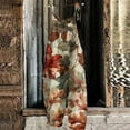 thumbnail image 1 of Summer Plus Size Boho Overalls for Women Hippie Cloth Floral Printed Jumpsuits Spaghetti Strap Rompers Orange S, 1 of 3