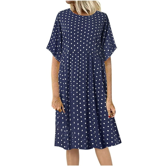 Summer Plus Size Dress for Women 2024 Fashion Casual Loose Printed Sleeveeless Round Neck Dress Up to 65% off!