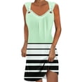 thumbnail image 1 of Summer Plus Size Dresses for Women 2024 Comfort Solid Color Pocket Sleeveless V-Neck Dress, 1 of 5