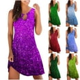 thumbnail image 1 of Summer Plus Size Dresses for Womens 2025 Fashion Sexy Sleeveless Printed Print Dresses, 1 of 6
