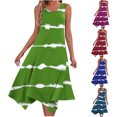 thumbnail image 1 of Summer Plus Size Dresses for Womens 2026 Fashion Casual Sleeveless Sundress Hankerchief Hem Maxi Tank Dresses Beach Dress With Pockets, 1 of 7