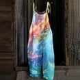 thumbnail image 1 of Summer Plus Size Floral Boho Bib Overalls for Women Hippie Jumpsuit Print Spaghetti Strap Rompers, 1 of 4