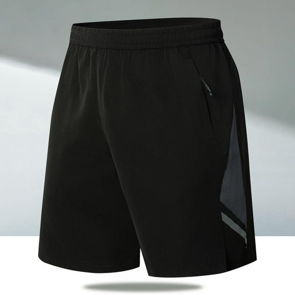 Summer Plus Size Men Shorts Elastic Waist Solid Color Straight Leg Casual Loose Cargo Shorts With Pocket Sport Fashion Workout Athletic Shorts Sweatpants M-6XL