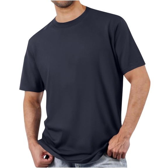 Summer Plus Size Mens Tops Shirts Fashion Casual Solid Color Short Sleeved T-shirt Loose And Temperament