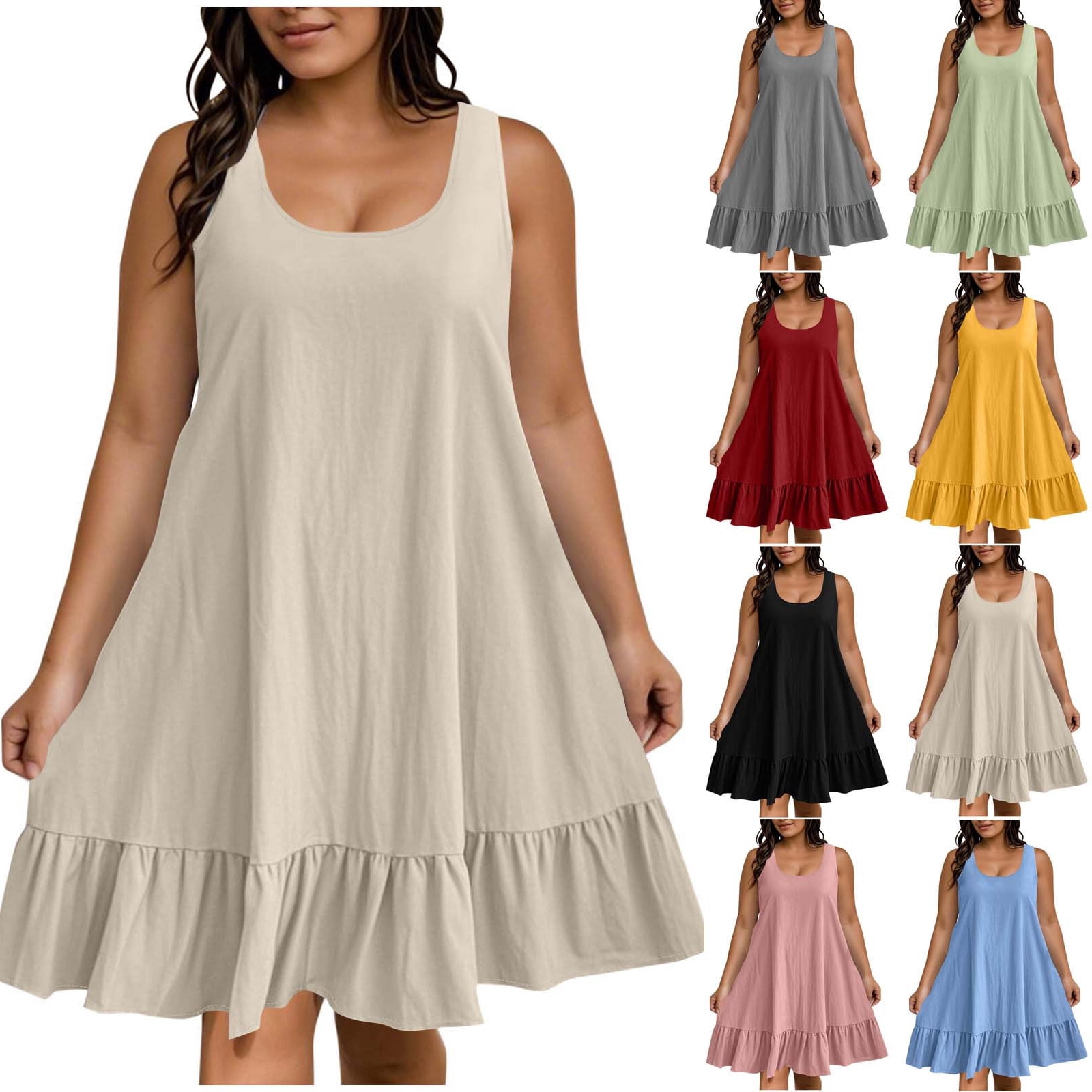 Customer reviews for Summer Plus Size Mini Dresses for Womens 2026 ...